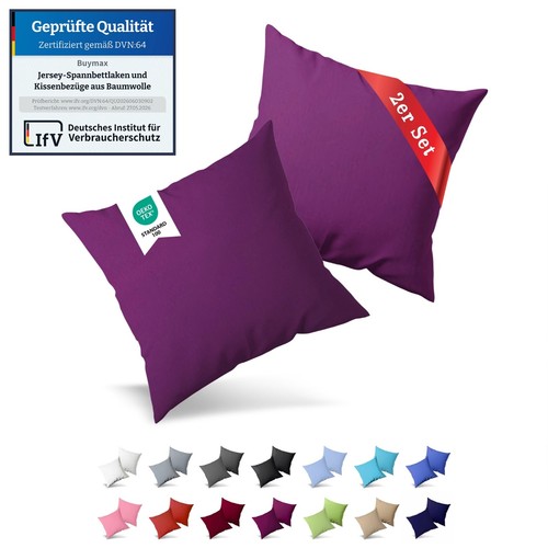 2er pack jersey kissenbezug - 2er,